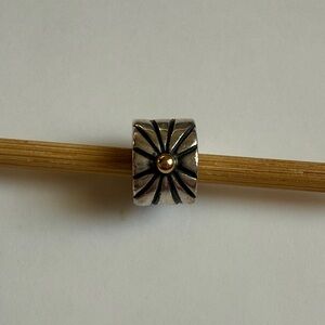 Pandora sterling silver with 14kt gold accent clip charm